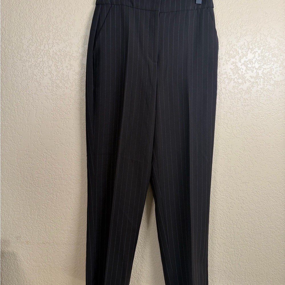 Express Men's Black Striped Dress Pants